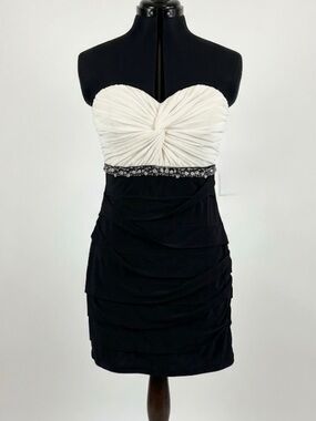 Vintage Y2K DEB Mini Bodycon Dress Homecoming Hoco Cocktail Holiday Glam M READ